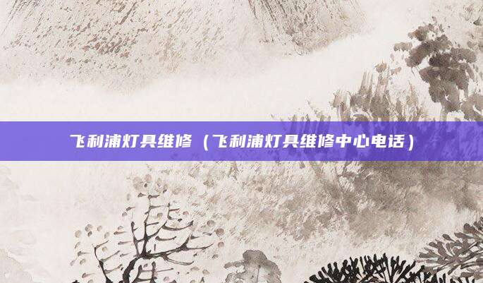 飞利浦灯具维修（飞利浦灯具维修中心电话）