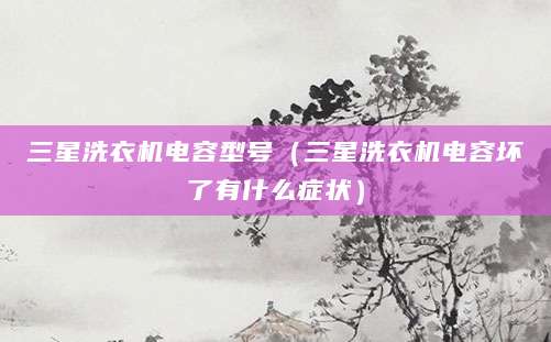 三星洗衣机电容型号（三星洗衣机电容坏了有什么症状）