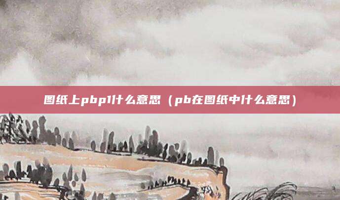 图纸上pbp1什么意思（pb在图纸中什么意思）