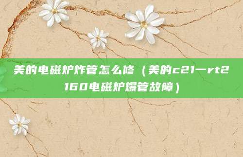 美的电磁炉炸管怎么修（美的c21一rt2160电磁炉爆管故障）