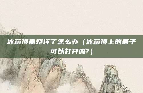 冰箱顶盖烧坏了怎么办（冰箱顶上的盖子可以打开吗?）