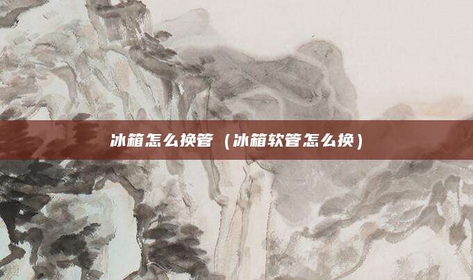 冰箱怎么换管（冰箱软管怎么换）