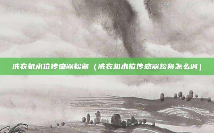 洗衣机水位传感器松紧（洗衣机水位传感器松紧怎么调）