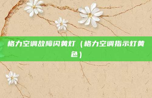 格力空调故障闪黄灯（格力空调指示灯黄色）