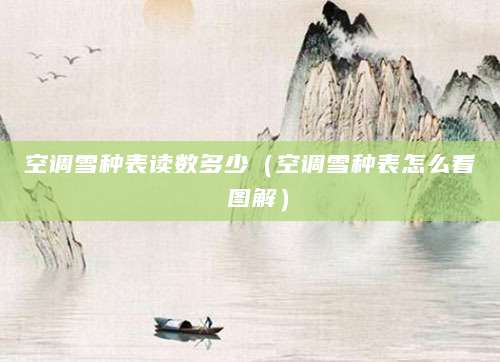 空调雪种表读数多少（空调雪种表怎么看 图解）