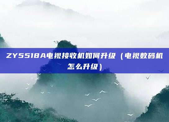 ZY5518A电视接收机如何升级（电视数码机怎么升级）