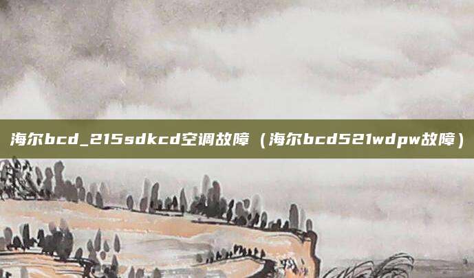 海尔bcd_215sdkcd空调故障（海尔bcd521wdpw故障）