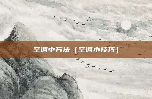 空调中方法（空调小技巧）