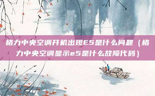 格力中央空调开机出现E5是什么问题（格力中央空调显示e5是什么故障代码）