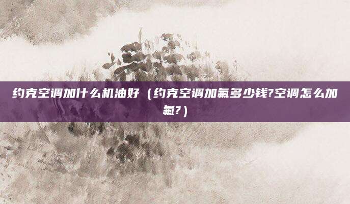 约克空调加什么机油好(约克空调加氟多少钱?空调怎么加氟?)