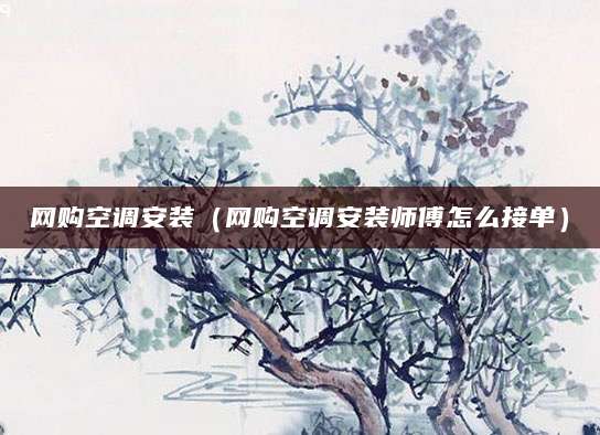 网购空调安装（网购空调安装师傅怎么接单）