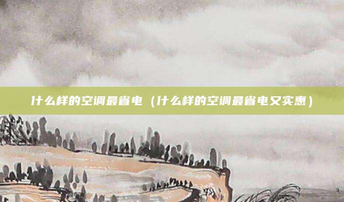 什么样的空调最省电（什么样的空调最省电又实惠）
