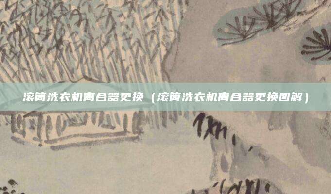 滚筒洗衣机离合器更换（滚筒洗衣机离合器更换图解）