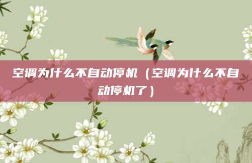 空调为什么不自动停机（空调为什么不自动停机了）