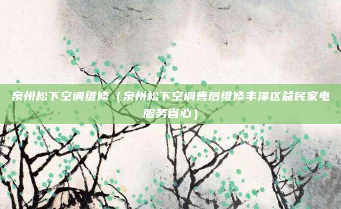 泉州松下空调维修（泉州松下空调售后维修丰泽区益民家电服务省心）