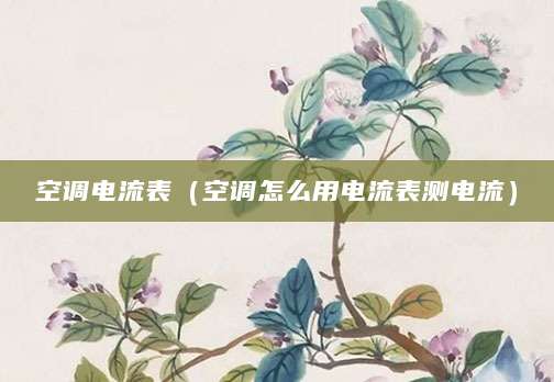 空调电流表（空调怎么用电流表测电流）