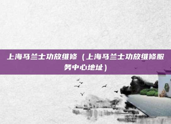 上海马兰士功放维修（上海马兰士功放维修服务中心地址）
