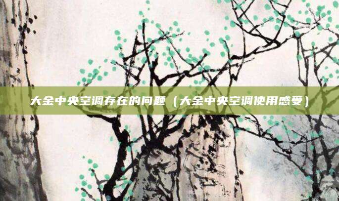 大金中央空调存在的问题(大金中央空调使用感受)