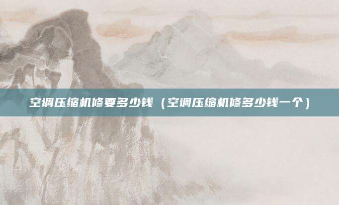 空调压缩机修要多少钱（空调压缩机修多少钱一个）