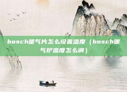 bosch暖气片怎么设置温度（bosch暖气炉温度怎么调）