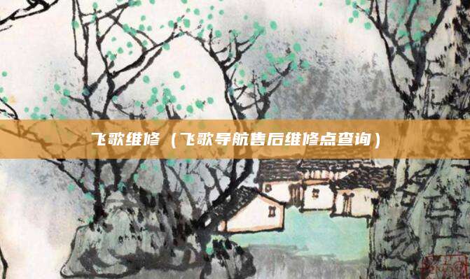 飞歌维修（飞歌导航售后维修点查询）
