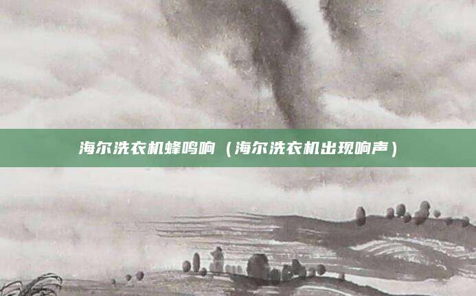 海尔洗衣机蜂鸣响（海尔洗衣机出现响声）