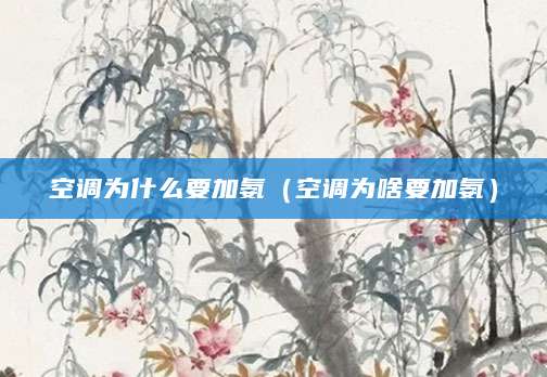 空调为什么要加氨（空调为啥要加氨）