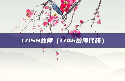 17158故障（1746故障代码）