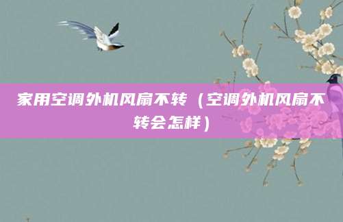 家用空调外机风扇不转（空调外机风扇不转会怎样）