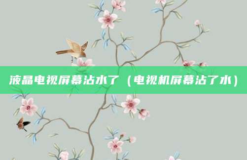 液晶电视屏幕沾水了（电视机屏幕沾了水）