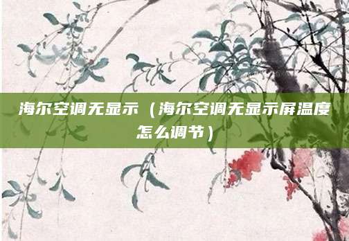 海尔空调无显示（海尔空调无显示屏温度怎么调节）