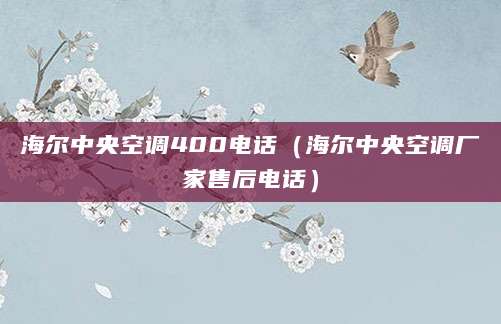 海尔中央空调400电话（海尔中央空调厂家售后电话）