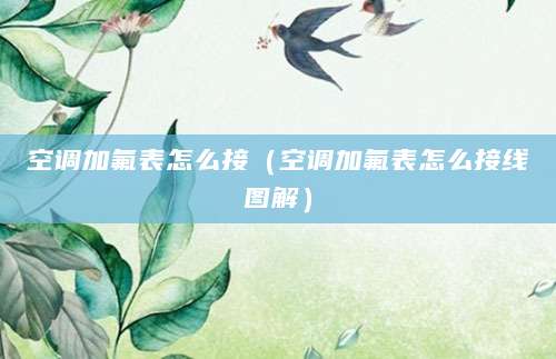 空调加氟表怎么接（空调加氟表怎么接线图解）