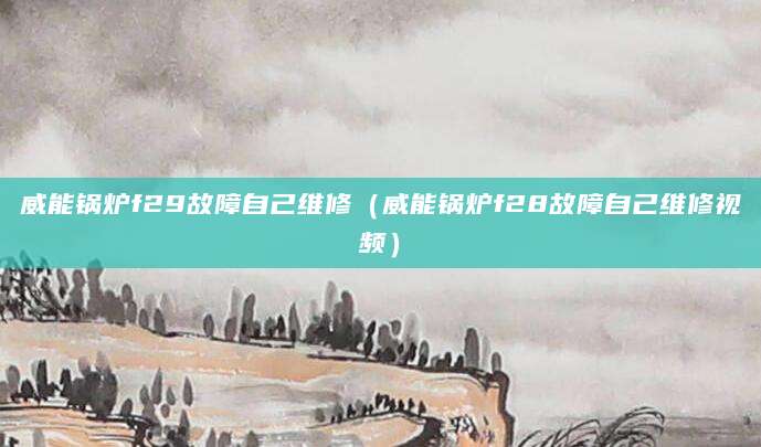 威能锅炉f29故障自己维修(威能锅炉f28故障自己维修视频)