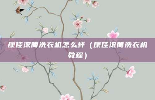 康佳滚筒洗衣机怎么样（康佳滚筒洗衣机教程）
