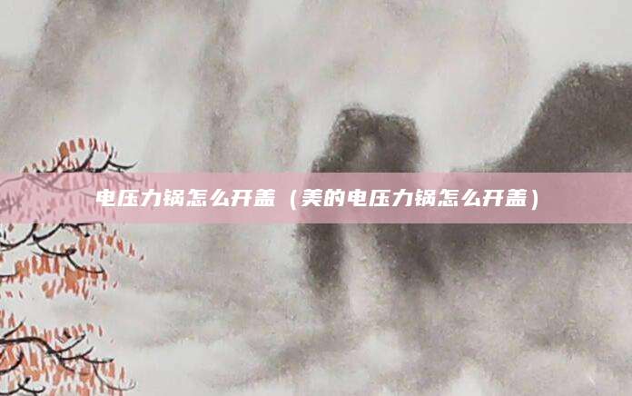 电压力锅怎么开盖（美的电压力锅怎么开盖）