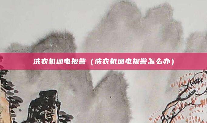 洗衣机通电报警（洗衣机通电报警怎么办）