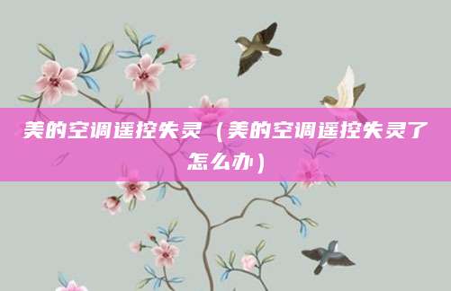 美的空调遥控失灵（美的空调遥控失灵了怎么办）