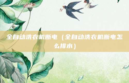 全自动洗衣机断电（全自动洗衣机断电怎么排水）