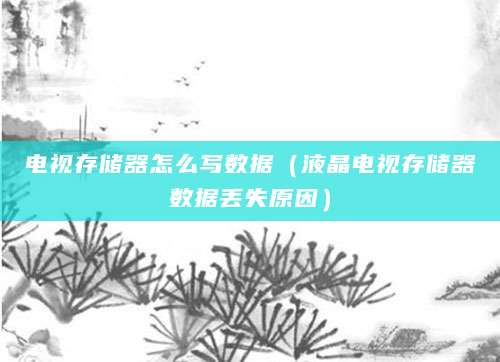 电视存储器怎么写数据（液晶电视存储器数据丢失原因）