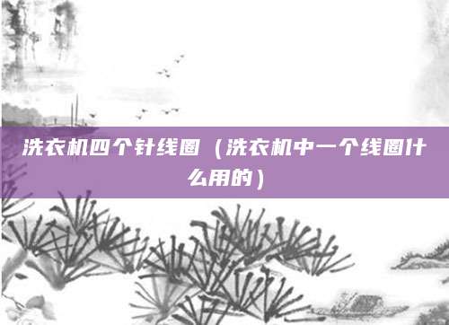 洗衣机四个针线圈（洗衣机中一个线圈什么用的）