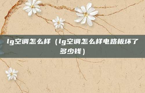 lg空调怎么样（lg空调怎么样电路板坏了多少钱）