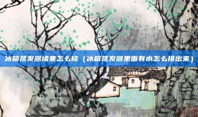 冰箱蒸发器堵塞怎么修（冰箱蒸发器里面有水怎么排出来）