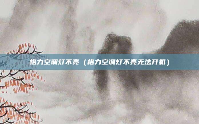格力空调灯不亮（格力空调灯不亮无法开机）