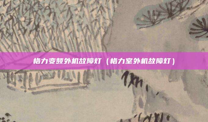格力变频外机故障灯（格力室外机故障灯）