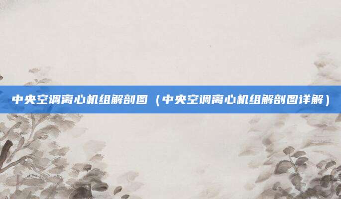 中央空调离心机组解剖图（中央空调离心机组解剖图详解）
