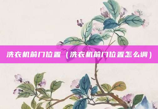 洗衣机前门位置（洗衣机前门位置怎么调）