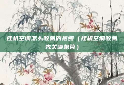 挂机空调怎么收氟的视频（挂机空调收氟先关哪根管）