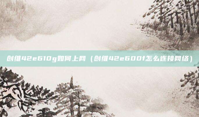 创维42e610g如何上网(创维42e600f怎么连接网络)