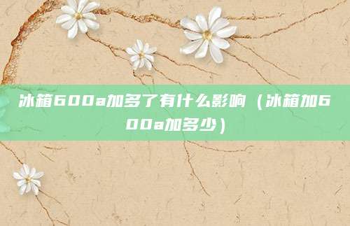冰箱600a加多了有什么影响（冰箱加600a加多少）
